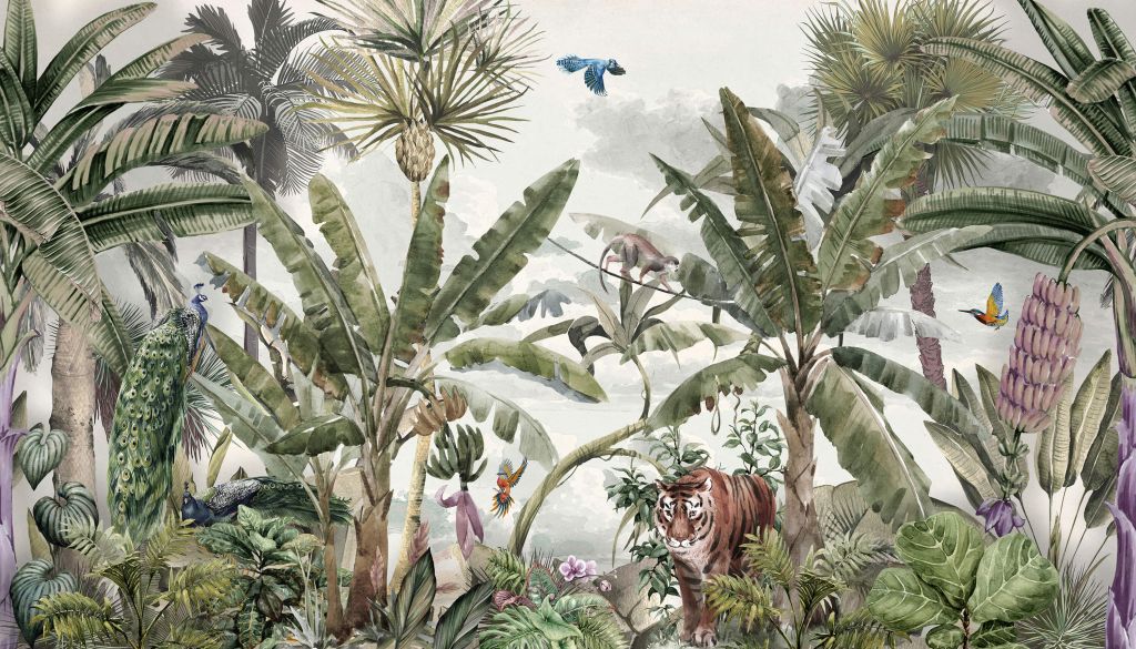 Tropikalny rysunek lasu deszczowego