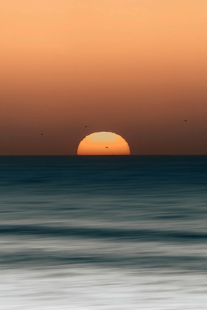 Zachód słońca na wybrzeżu Atlantyku