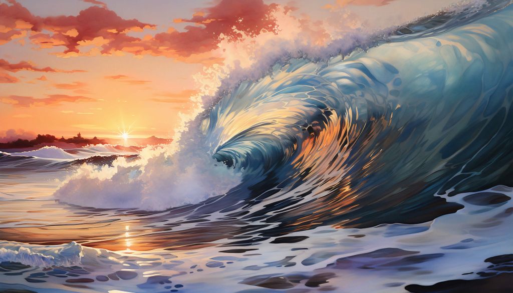 A Wave over the Sunset