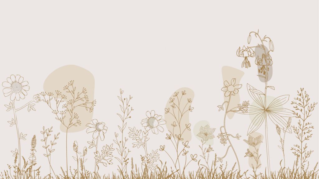 Wysokie beżowe pole kwiatowe i kolory natury