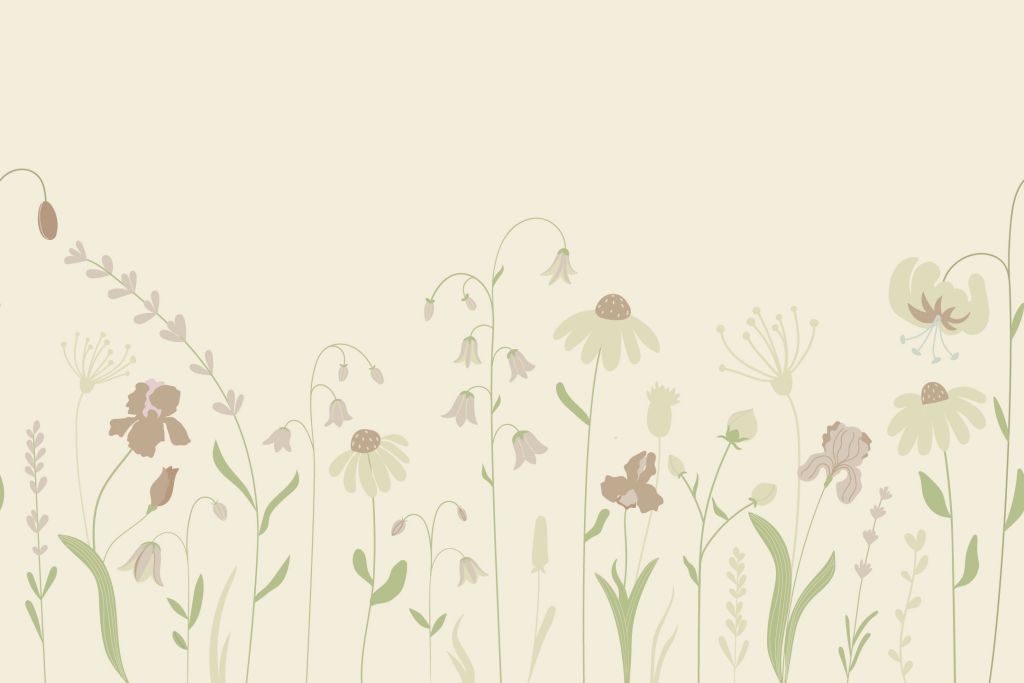 Wysokie pole kwiatowe piasek ze starym różem