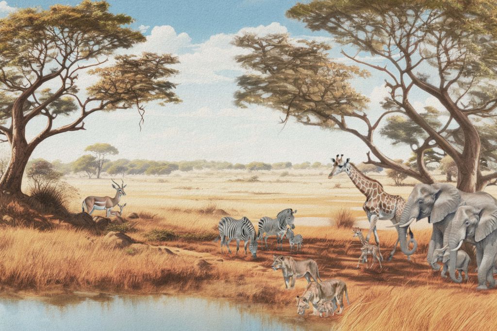 Kolor krajobrazu safari