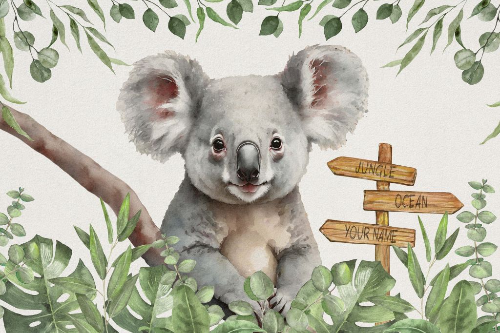 Dziecko koala w dżungli