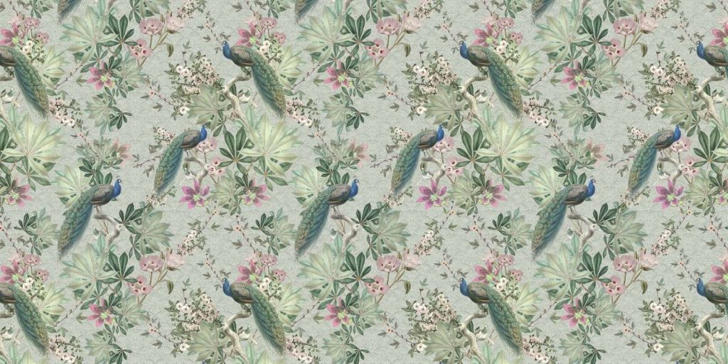 Pawie ogrodowe w stylu vintage - miętowa zieleń