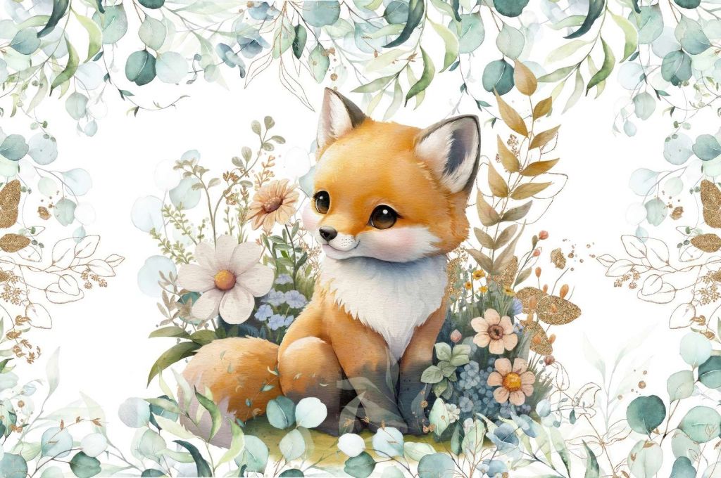 Młode z miętowymi i złotymi liśćmi