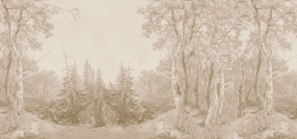 Krajobraz leśny beżowy #1