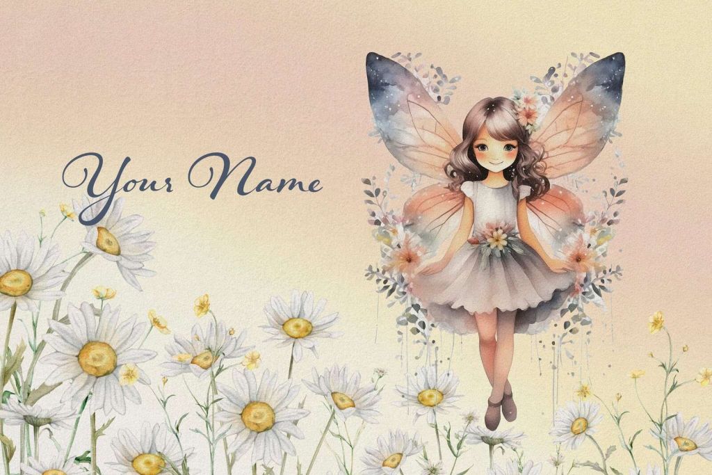 Wróżka kwiatów na łące stokrotek