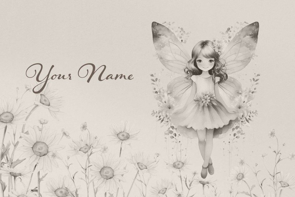 Elf w miękkim polu stokrotek