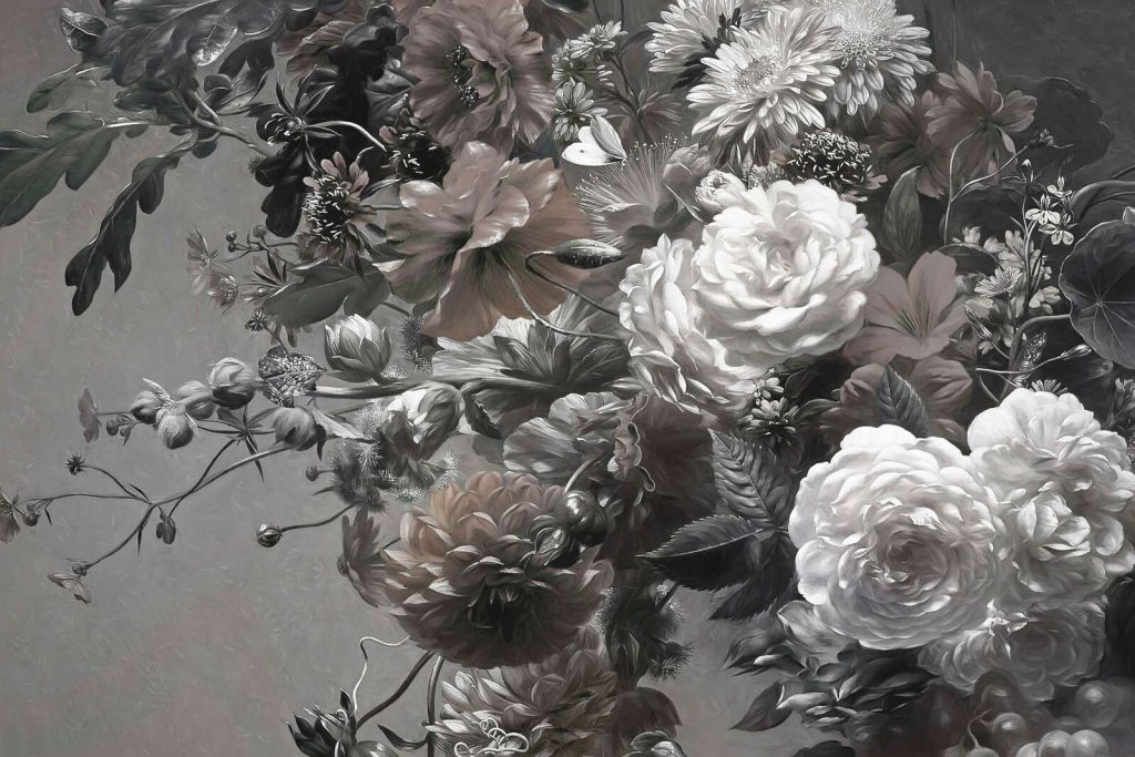 Duży bukiet z makami Sepia