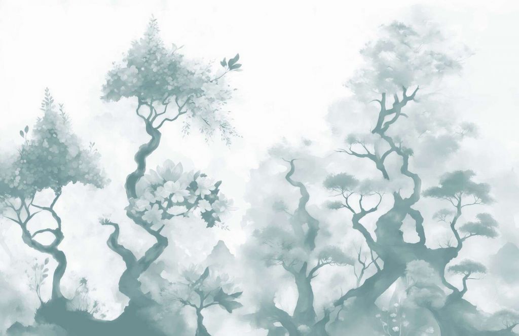 Kwitnące drzewa Zielone