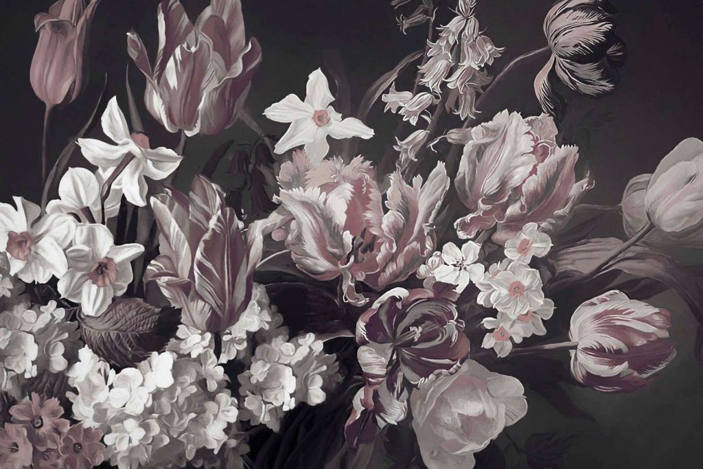 Bukiet z różowych piwonii