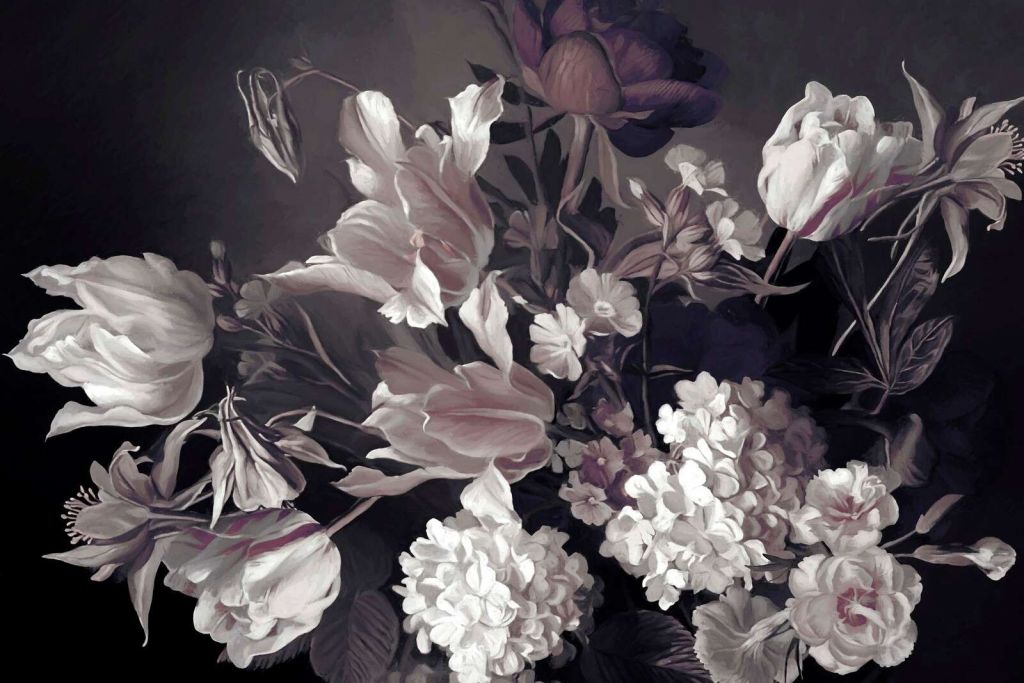 Bukiet z fioletowymi tulipanami