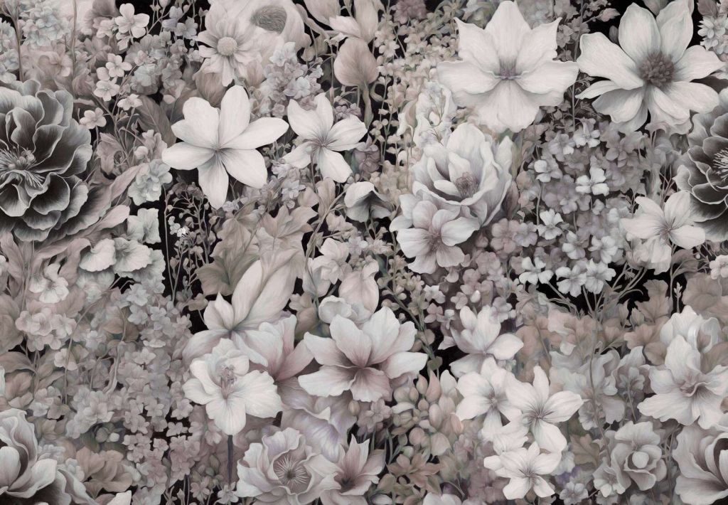 Kwiatowy festiwal bezszwowy - brązowy