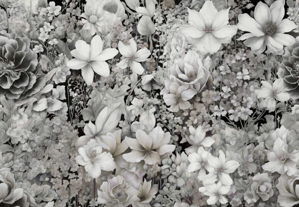 Kwiatowy festiwal bezszwowy - beżowy