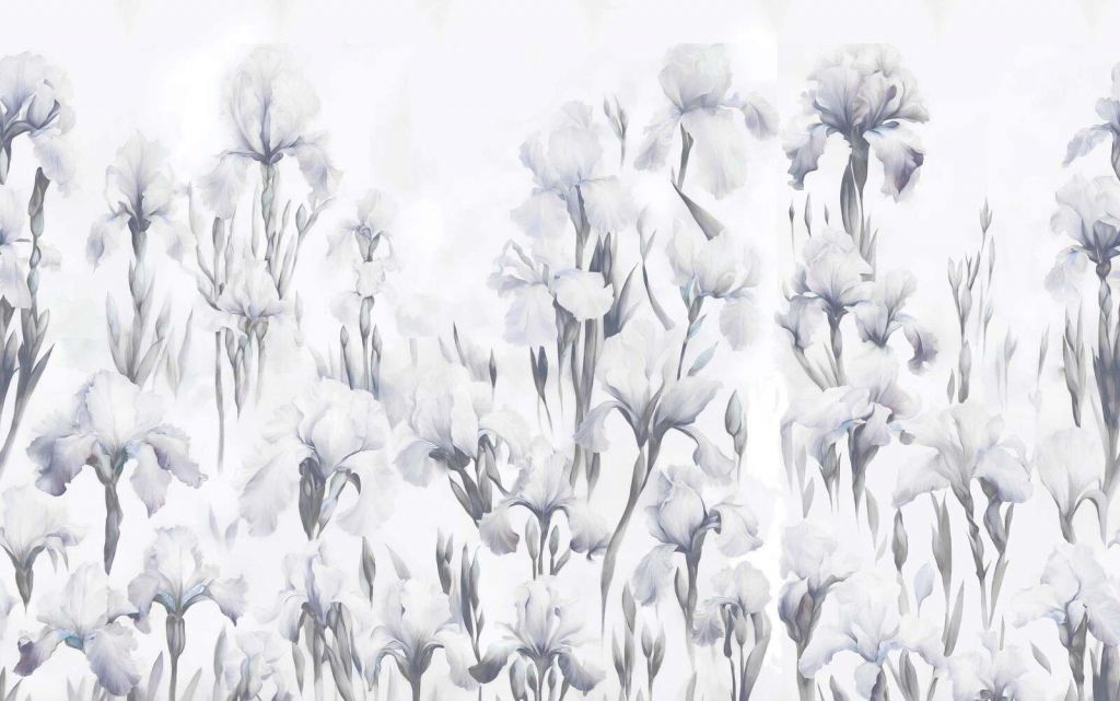 Irysy Tańczą Bezszwowy Szary