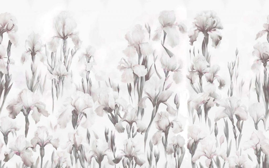 Irysy Tańczą Bezszwowo Miękki Szary