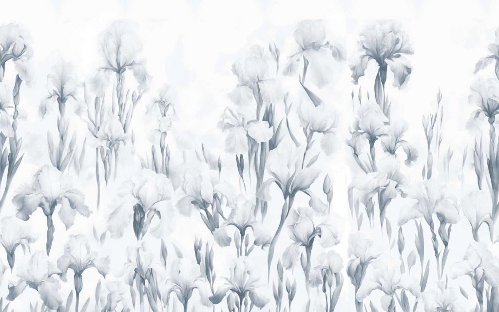 Irysy Tańczą Bezszwowo Chłodny Niebieski