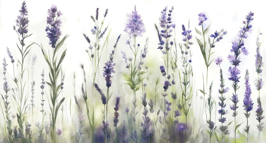 Lawendowa Polana Bezszwowy Stonowany Liliowy