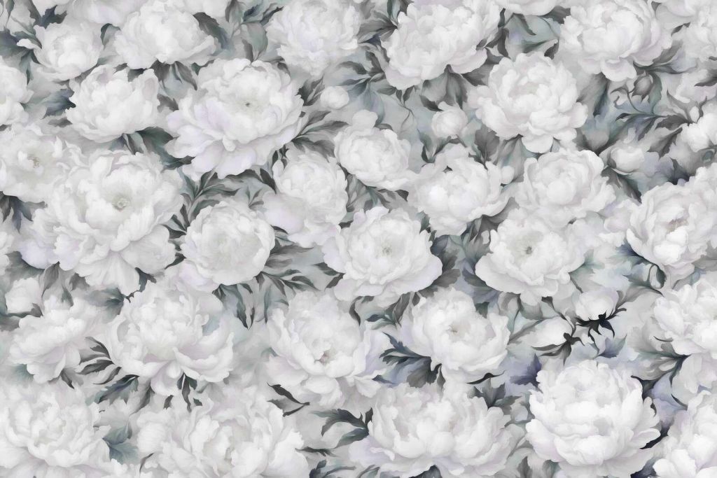Ściana Peonii Niebieska