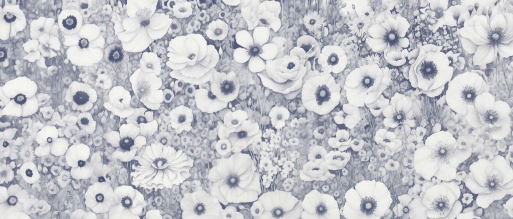 Poppy Tale Monochromatyczny Niebieski