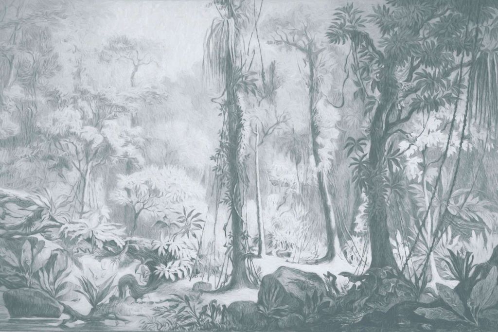 Las tropikalny - niebieski