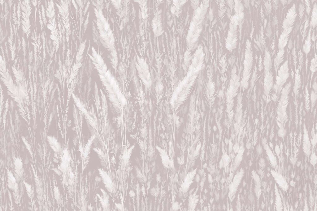 Ściana traw polowych - taupe