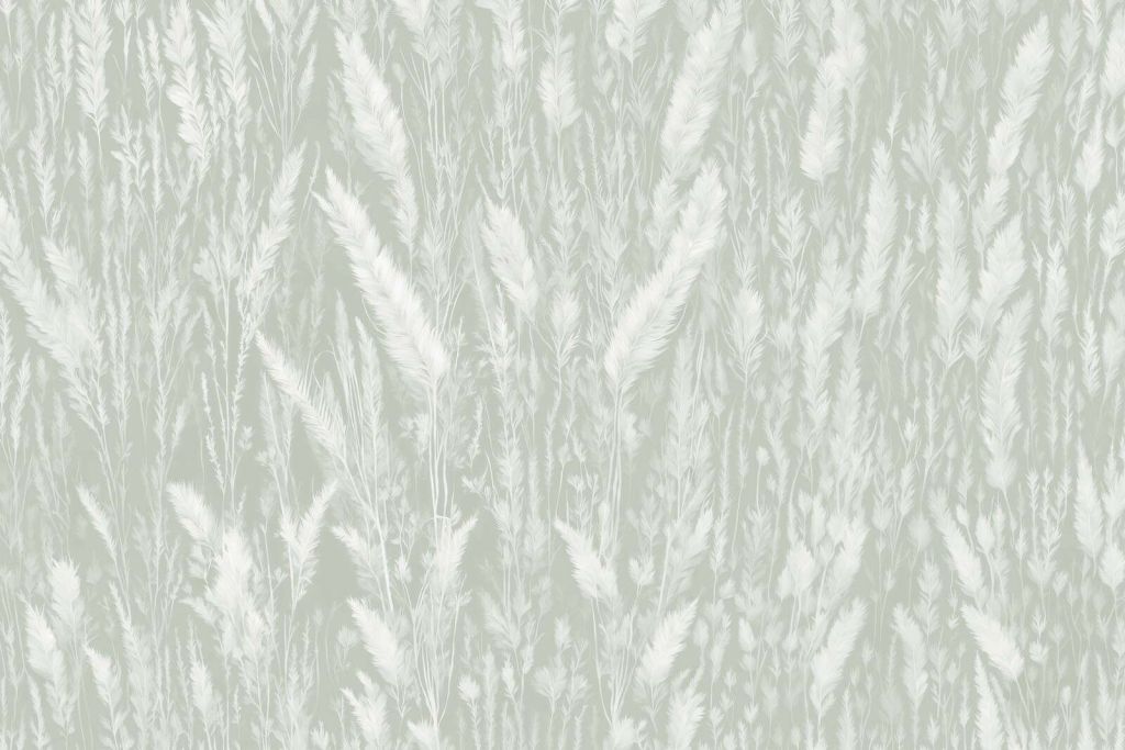 Ściana traw polowych - zielona