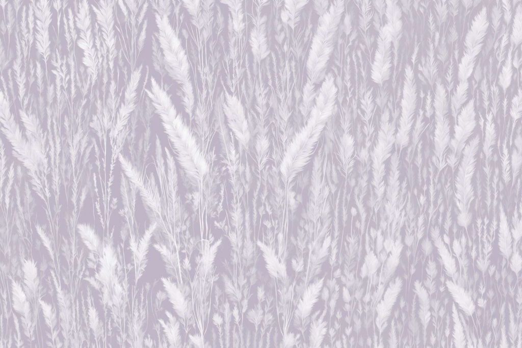 Ściana traw polowych - fioletowa