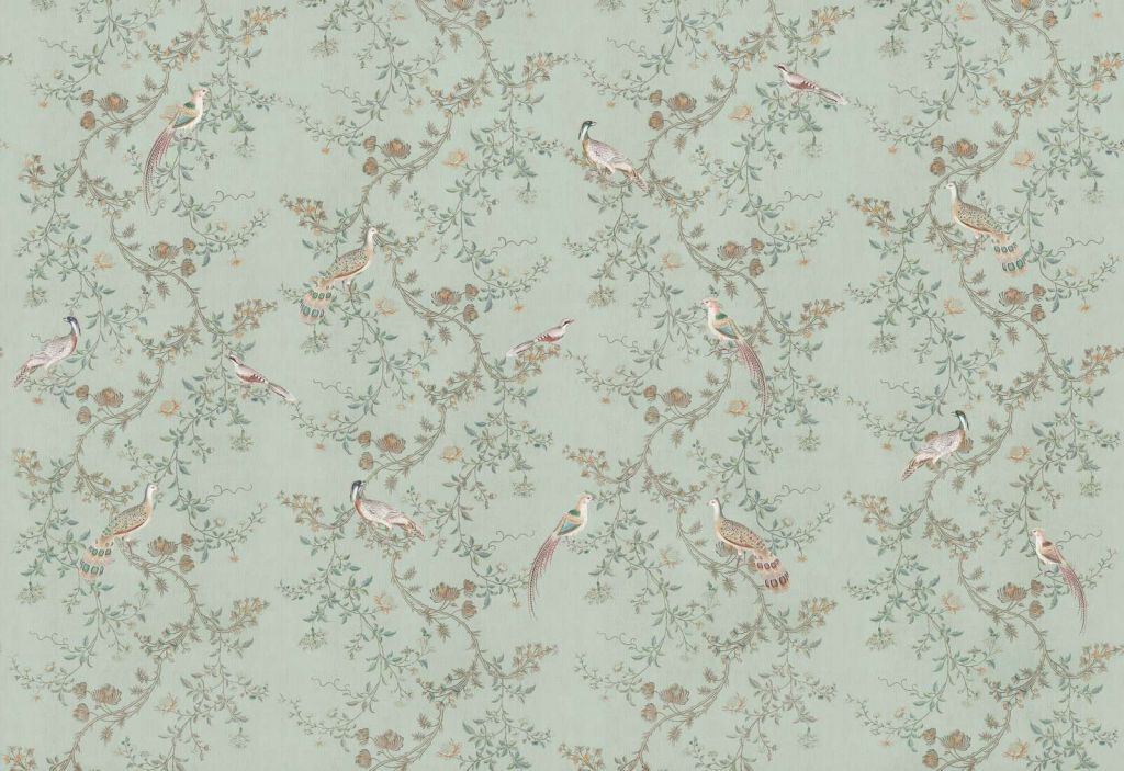 Bażanty w eleganckich pnączach