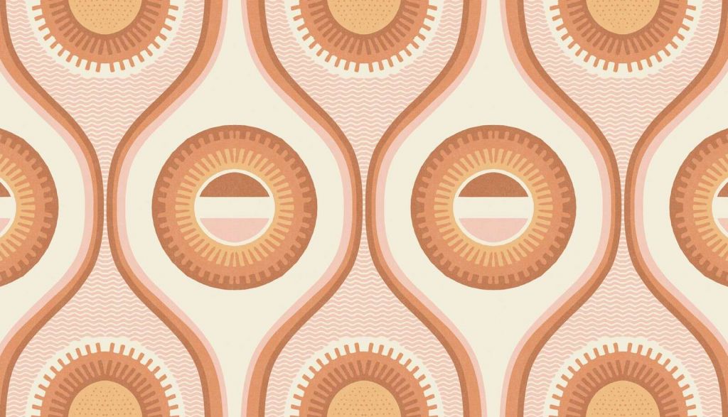 Promienie słoneczne w ciepłych odcieniach retro.