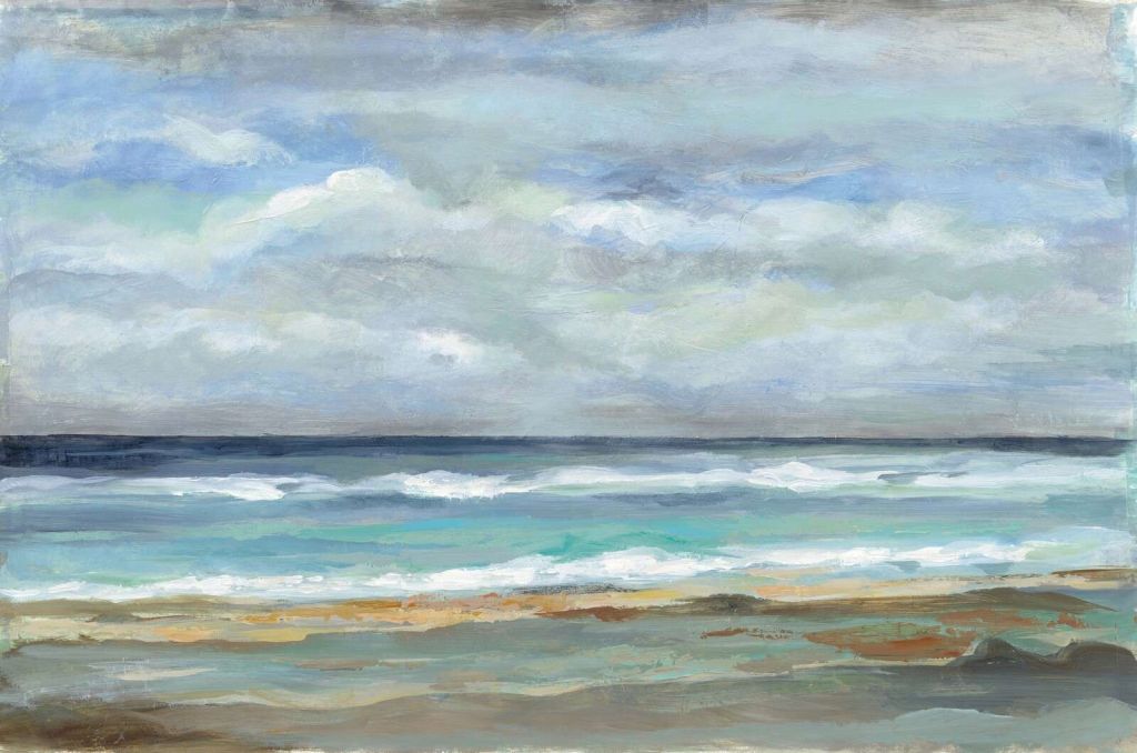 Spokojne morze pod chmurami