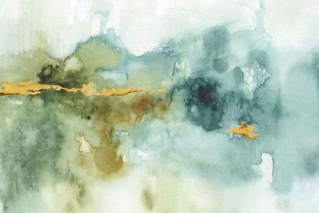 Zszarzała woda z złotą linią