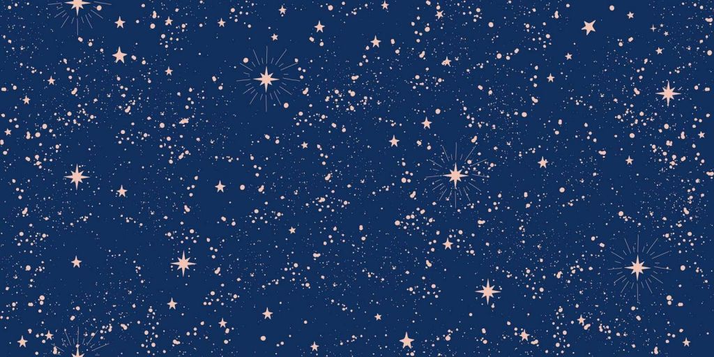 Błyszcząca noc pełna gwiazd