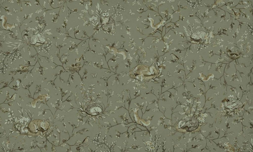 Playful Woods - Monochrome - Green