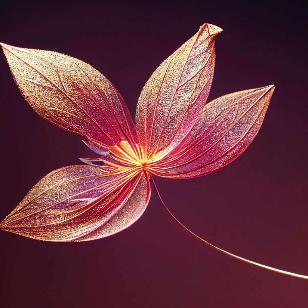 Kwiat makro Delonix regia.