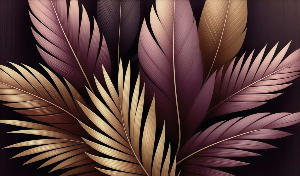 Delikatne pióra w ciepłych odcieniach.