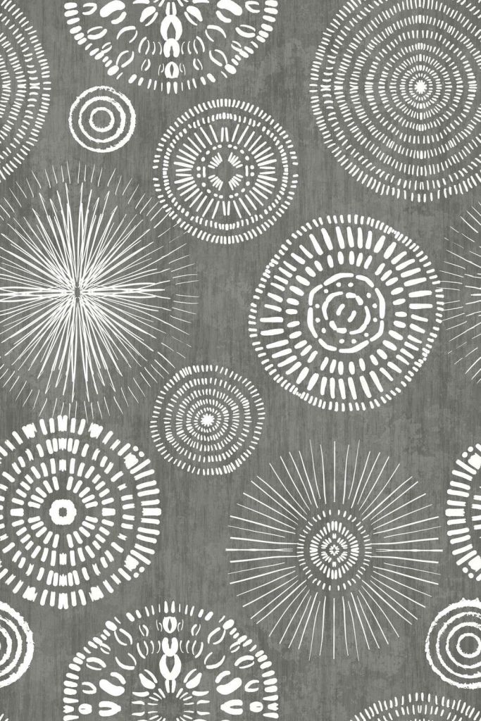 Pełne wdzięku boho kręgi biało-szare