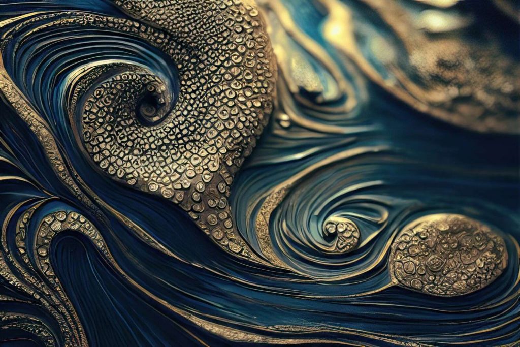 Octopus ornate abstract art