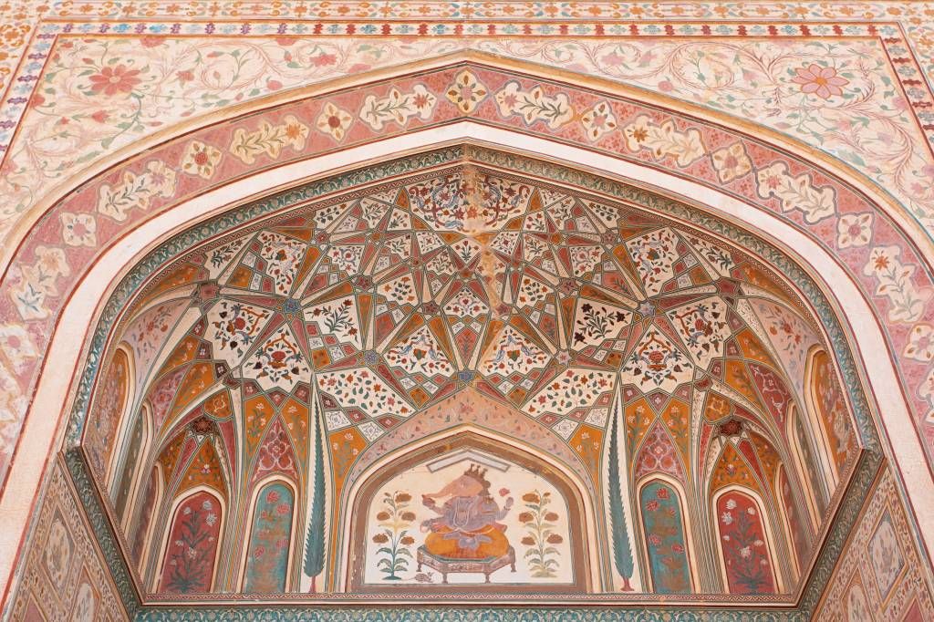 Monuments - Rijk beschilderde Indiase boog  - Slaapkamer