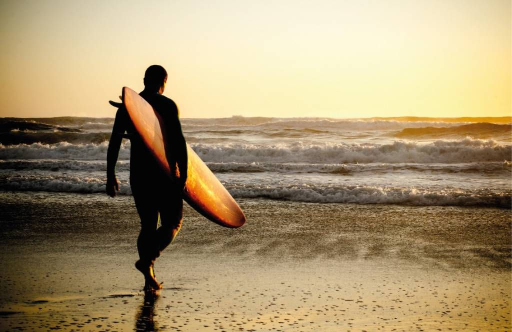 Beach Wallpaper - Surfer - Tienerkamer