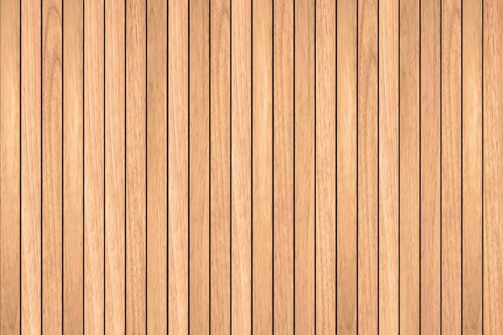 Hout behang - Lichte verticale houten planken - Slaapkamer