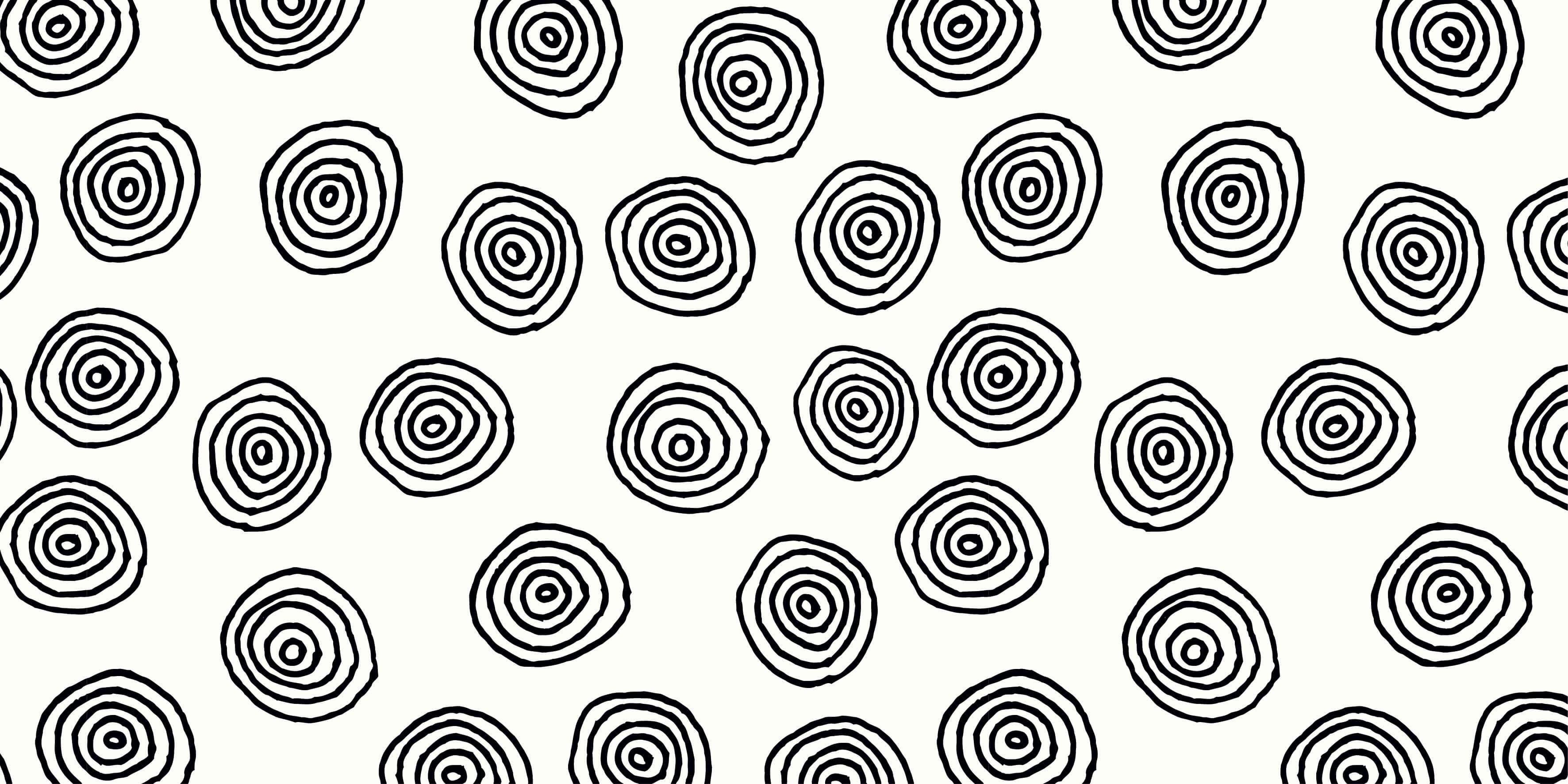 Abstract - Abstracte cirkels in zwart/wit - Hobbykamer