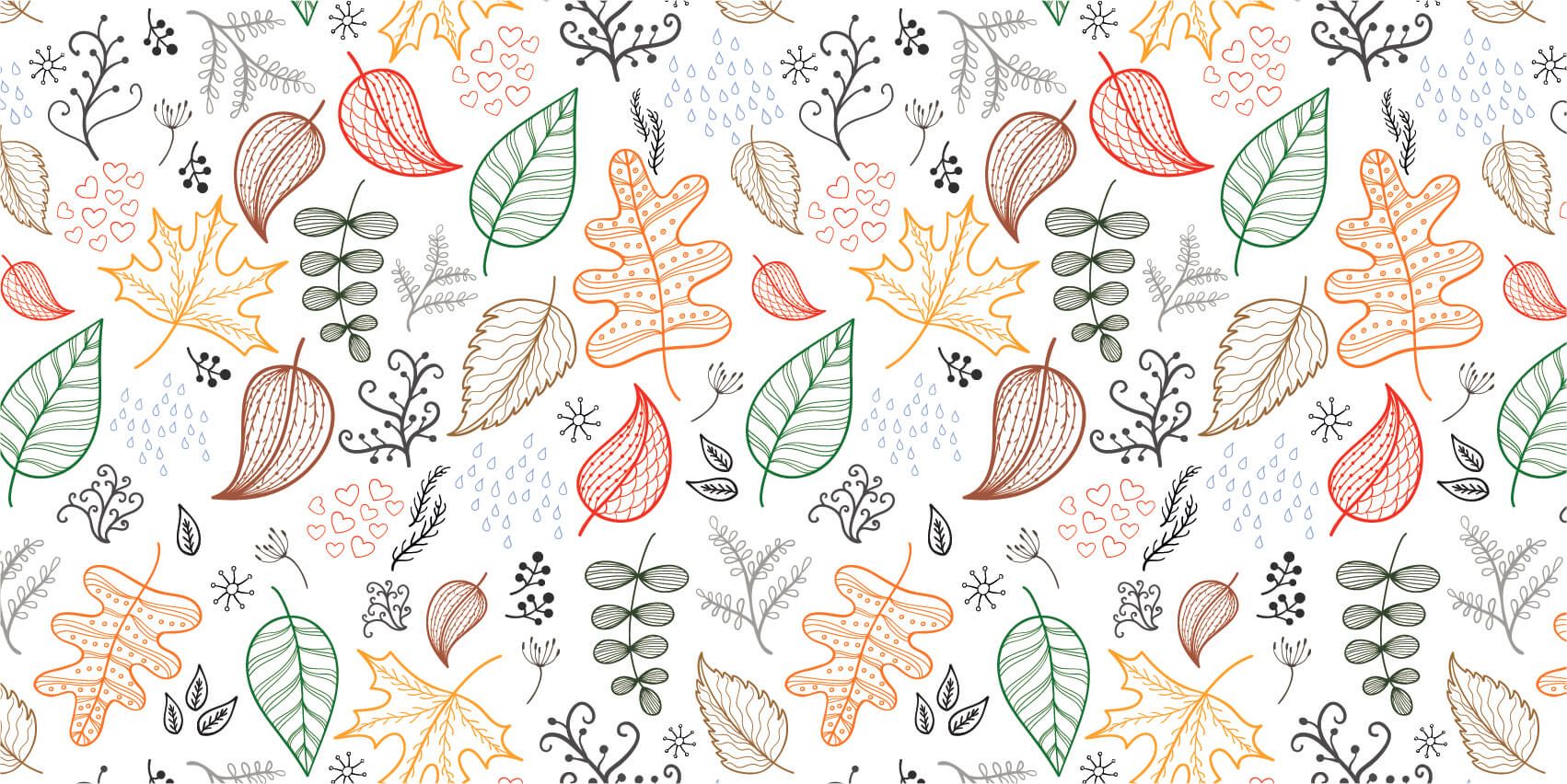 Leaves - Getekende herfstbladeren - Hobbykamer