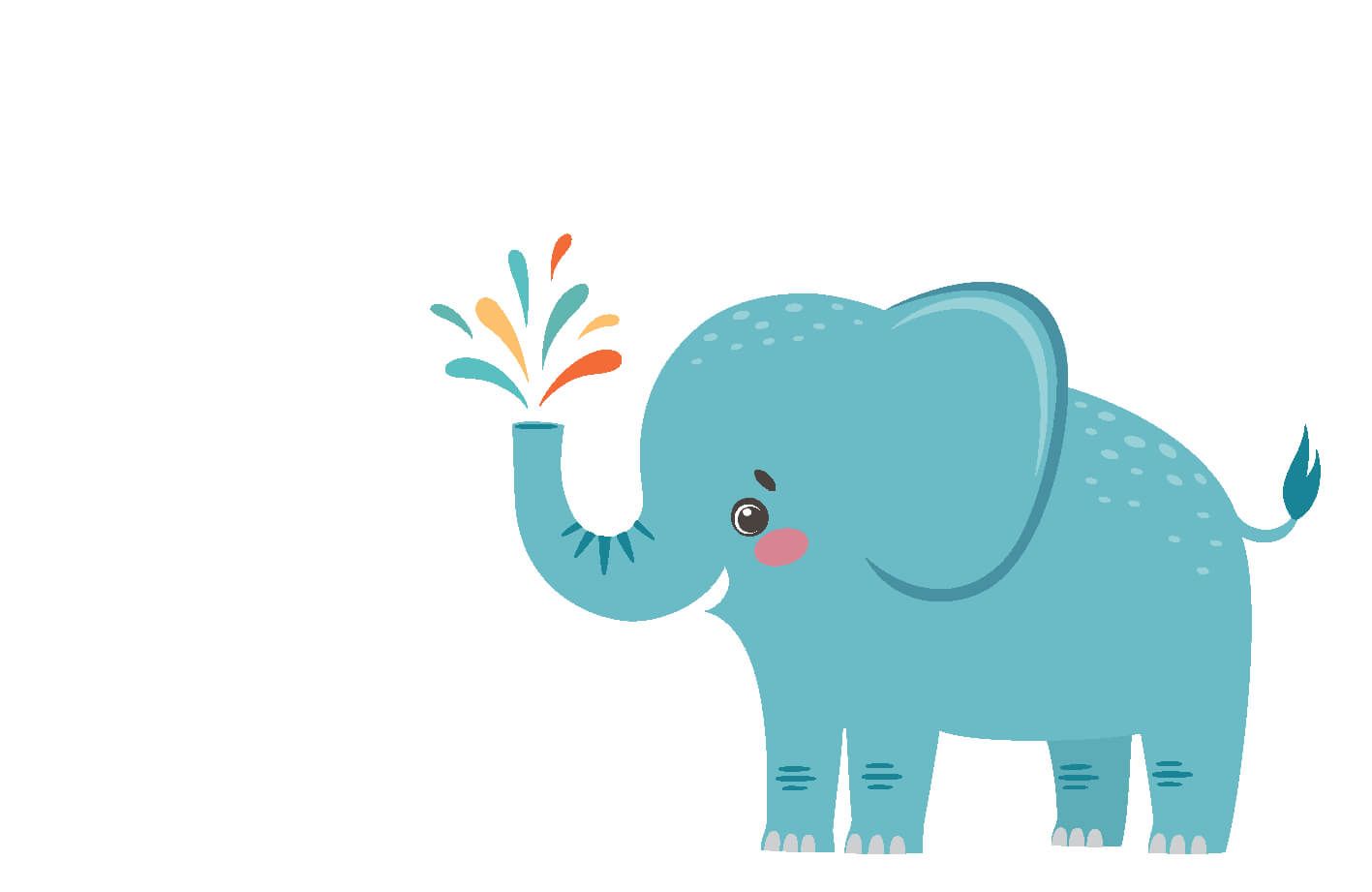 Elephants - Vrolijke olifant - Babykamer