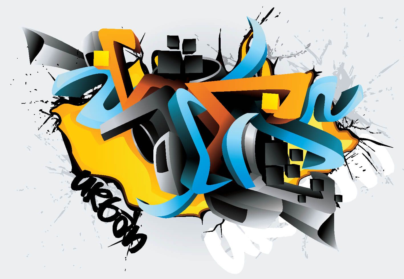 Graffiti - 3D graffiti - Tienerkamer