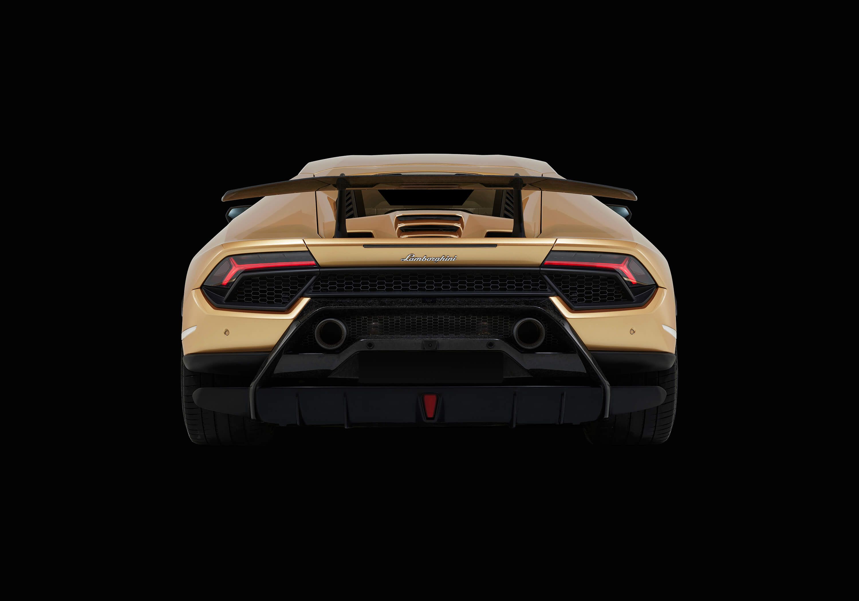 Wallpaper Lamborghini Huracán - Tył, czarny