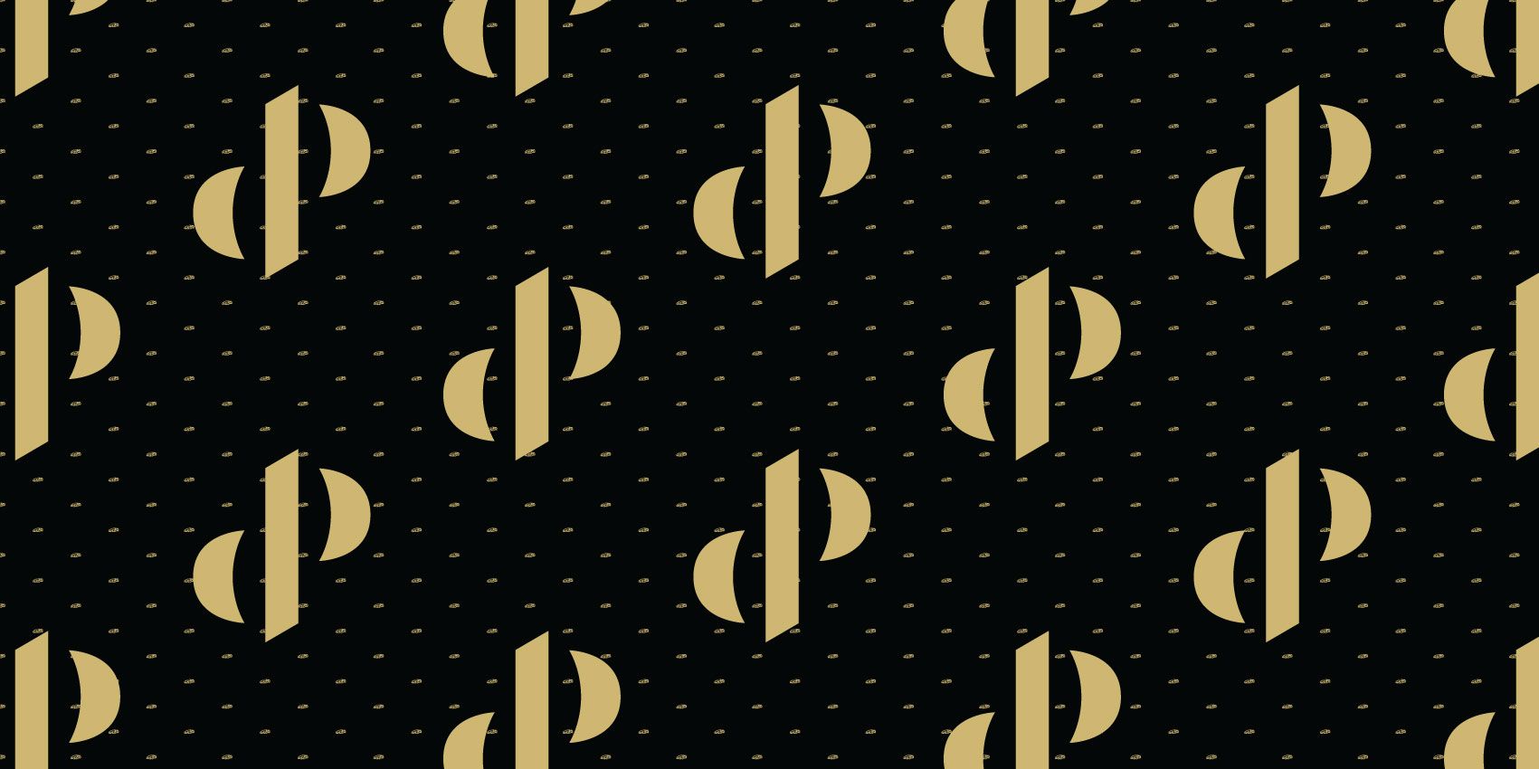 Pattern Dutch Performante - Logo, czarne ze złotym wykończeniem