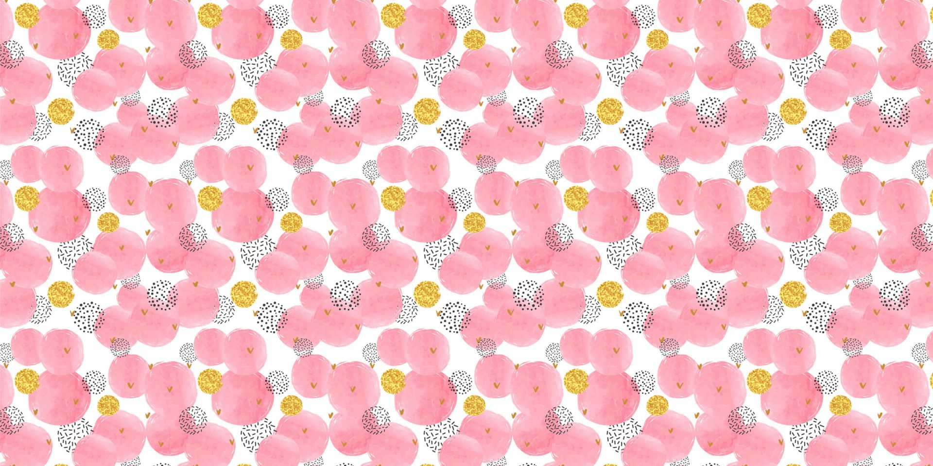 Różowe i złote kółka