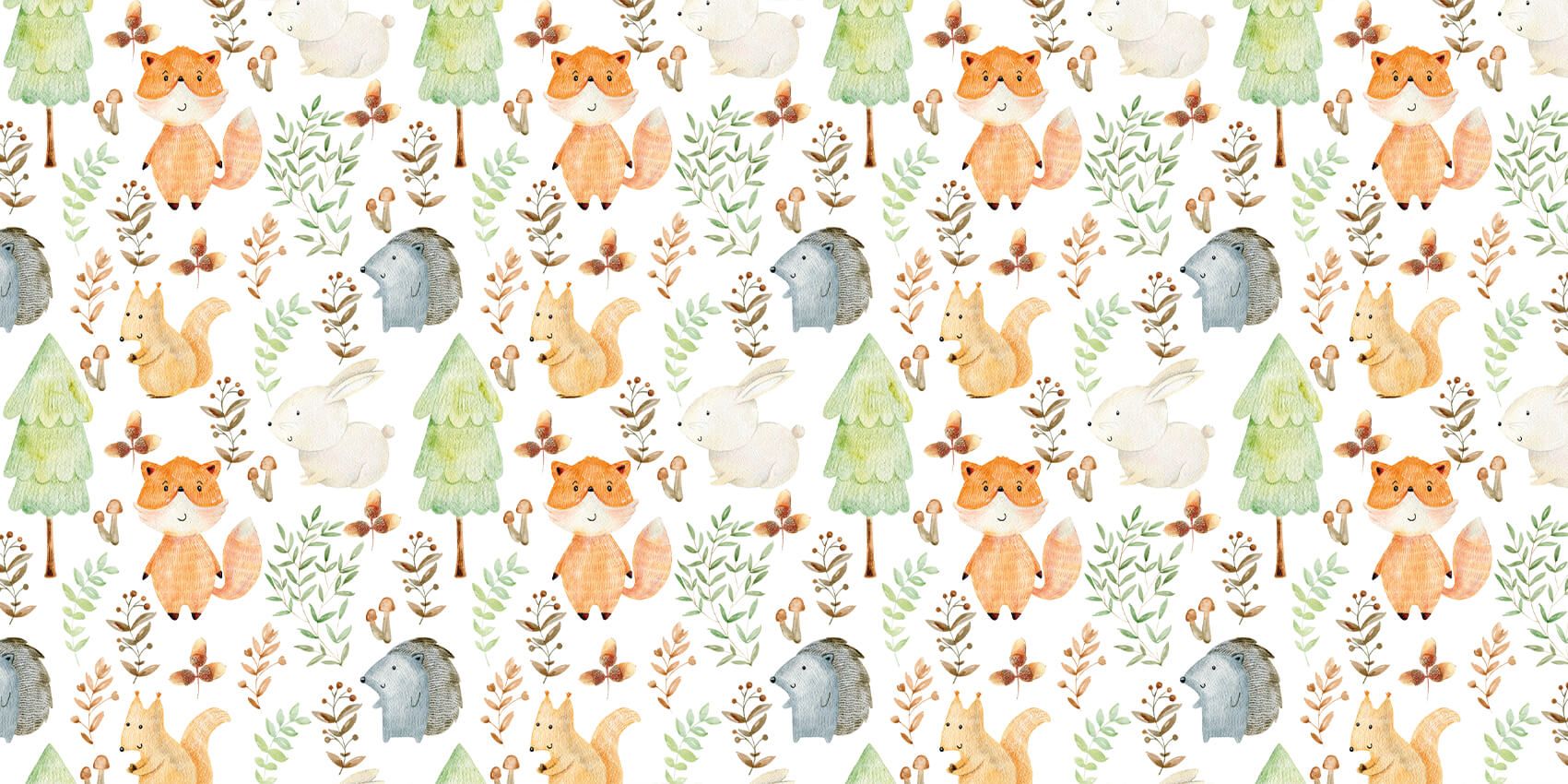 Akwarelowe zwierzęta leśne