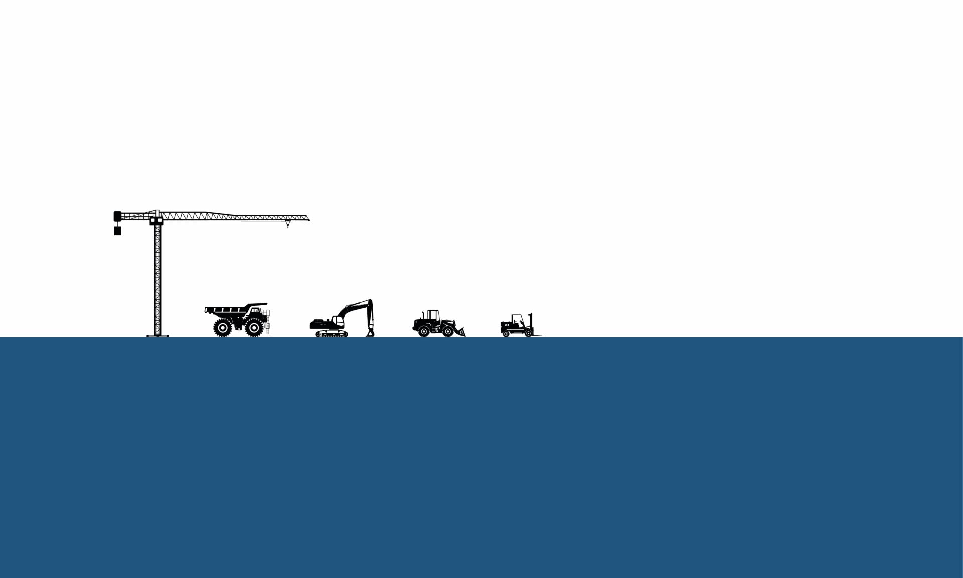 Sylwetki pojazdów budowlanych